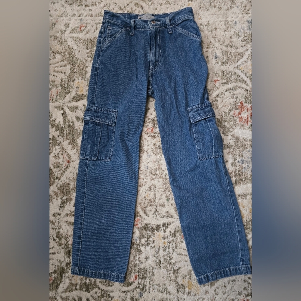 Levi's Silvertab '94 Baggy Cargo Blue Cargo Jeans Women Size 26